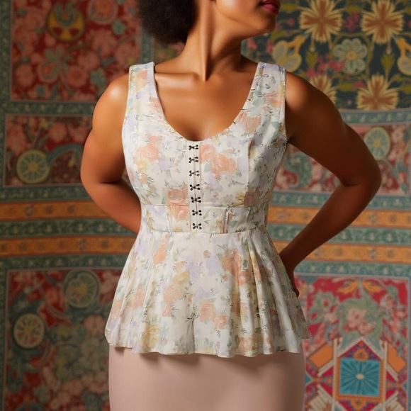 TORRID Babydoll Challis‎ Corset Top NWT Size 2X - Picture 4 of 10